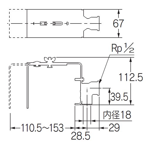 水栓取付金具 EA471B−20