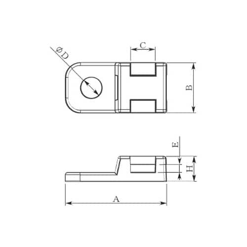 結束バンド用ベース(導電性) EA475GH−31