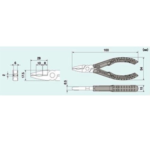 ねじプライヤー・はさみセット EA532DE−10