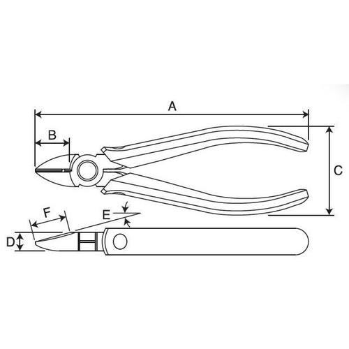 強力型電工ニッパーEA536GD−150