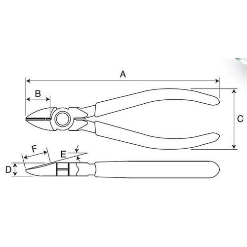 電工ニッパー(砲金構造) EA536GE−175