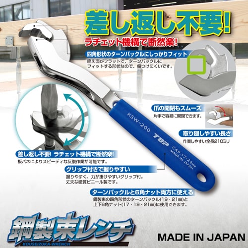 鋼製束用レンチ(ラチェット式)EA546JA−20