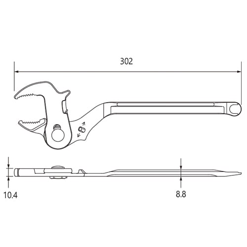 量水器メーター用レンチ EA546JB−1