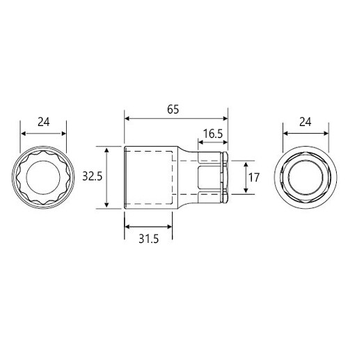 本管レンチ用延長ソケットEA546Z−61