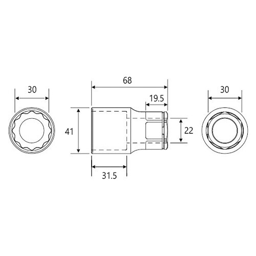 本管レンチ用延長ソケットEA546Z−62