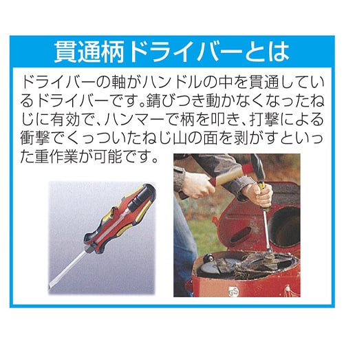 貫通柄(+)ドライバーEA560PG−2A