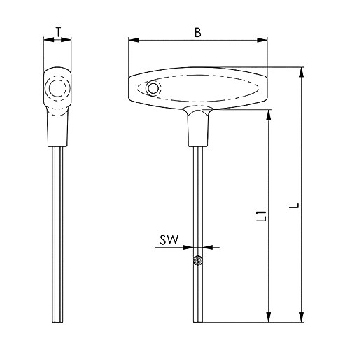 T型六角棒レンチ(インチ) EA573AF−11