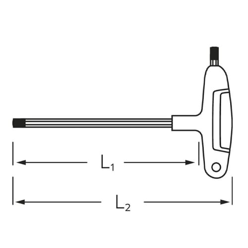 T型六角棒レンチ EA573RA−3A