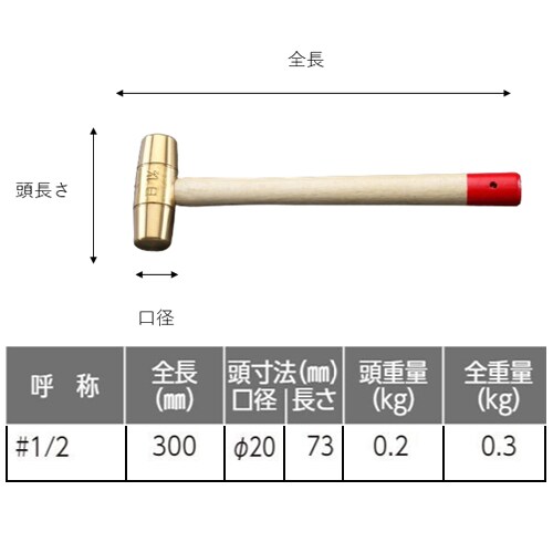 真鍮ハンマー EA575WV−71