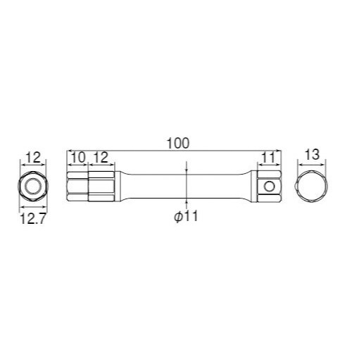 ラチェットレンチ用ソケットEA602AZ−13