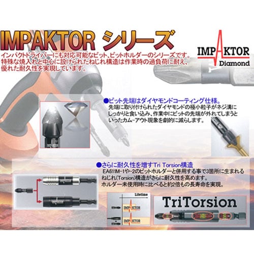 インパクトドライバービットEA611MD−125A