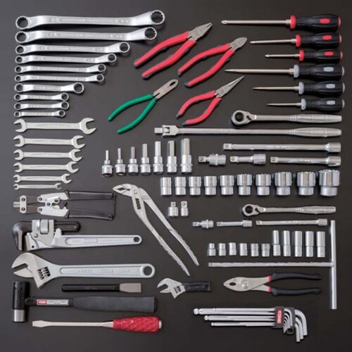 ツールワゴン付工具セットEA612SC−64