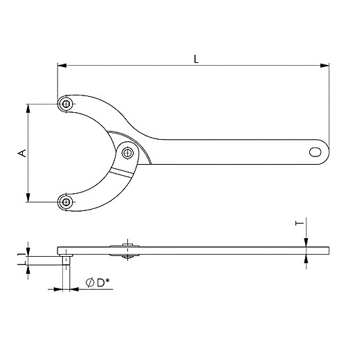 ヒンジピンレンチ(ピン固定式) EA613XS−9