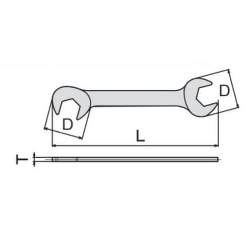 薄口アングルスパナセット EA615GC−15