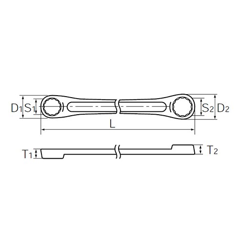 超ロング両口めがねレンチEA616DD−14