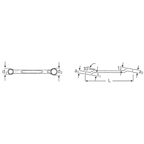 両口めがねレンチ(インチ)EA616GC−103A