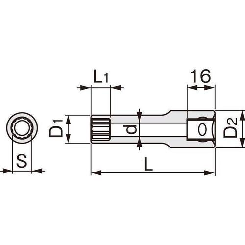 ディープソケットセットEA618KN−61