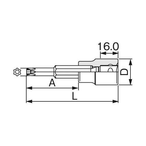 TORXビットソケットセットEA618KW−270