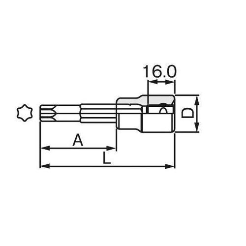 TORXビットソケットセットEA618KW−330