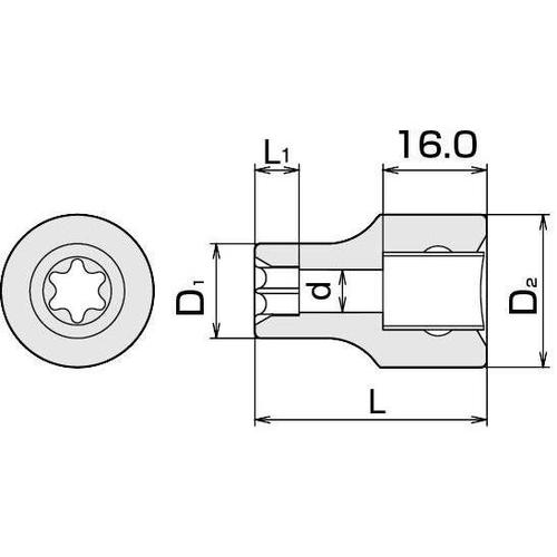 TORXソケットセットEA618KX−16
