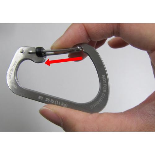 D型カラビナ(ロック付) EA638AD−214