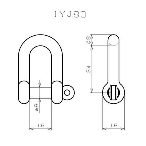 鉄ユニクロシャックル EA638CR−4