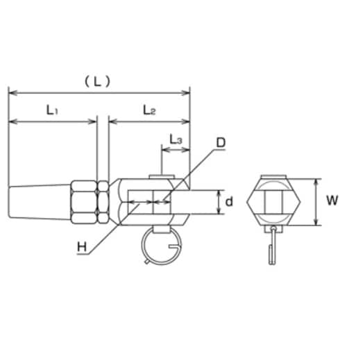 ワイヤーロープ止め金具EA638JB−113