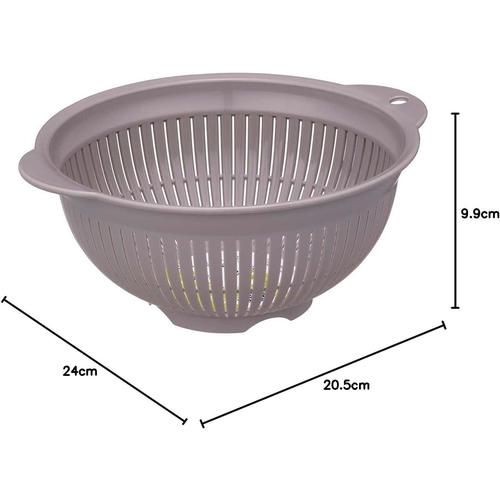 ザル21 レンジ対応 ベージュグレイ 3セット