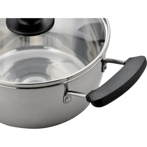 レシード 両手鍋 18cm ガラス蓋付