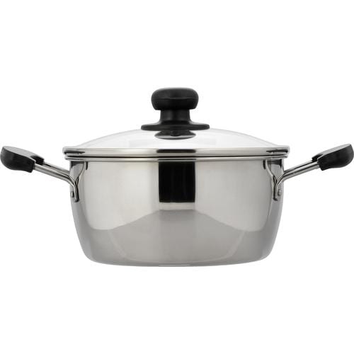 レシード 両手鍋 18cm ガラス蓋付