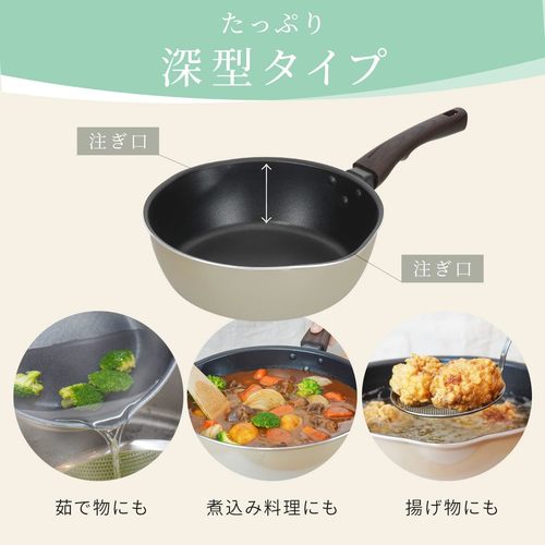 たっぷり深型 フライパン 22cm