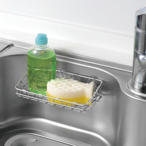 たわしラック ステンレス 吸盤式 2セット