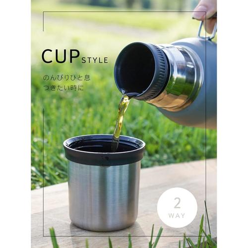 2WAY 水筒 1リットル ウルフグレー