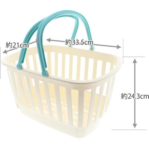 カゴバケツ角型バスケット付アクア10L 2セット