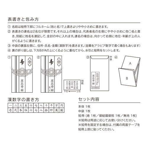 祝儀袋/金封 結婚祝 染め紙 桜 5セット