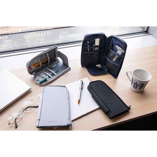 スタンデイ ペンケース ワイド ライトグレー