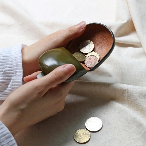 イル・ブセット 牛革コインケース グリーン