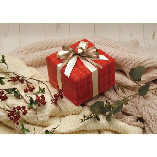 包装紙 チェック レッド 10セット