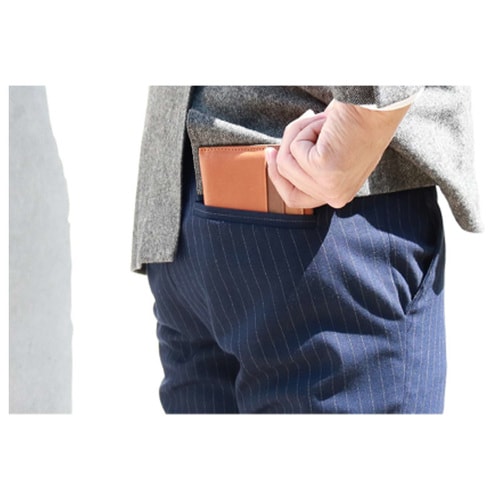 シルヴァノ・ビアジーニ 牛革 ミニ財布 グレー