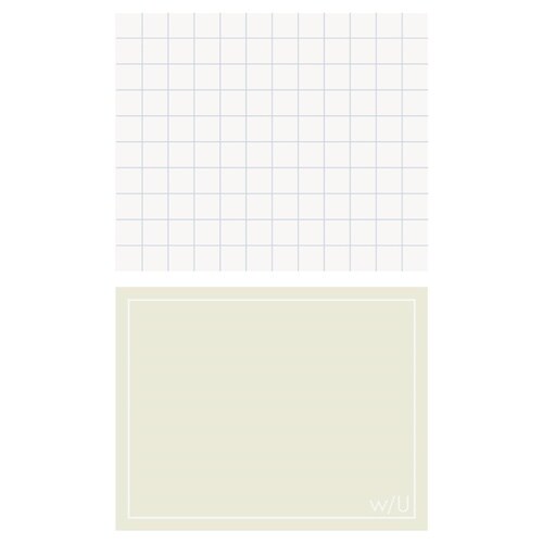 ノート付箋5mm方眼罫&無地 各30枚 5セット