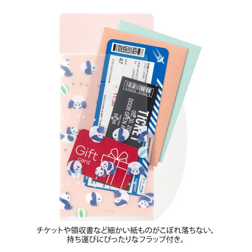 クリアホルダーA5Sフラップ付パンダ柄 10セット
