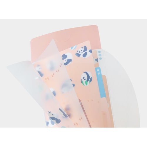 クリアホルダーA5Sフラップ付パンダ柄 10セット