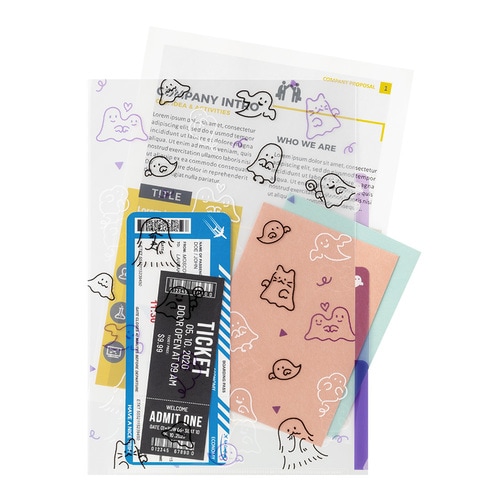 クリアホルダー A4 おばけ柄 10セット