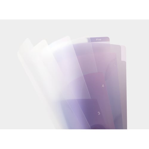 クリアホルダーA4グラデーション柄 紫 5セット