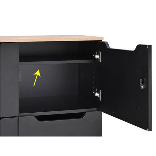 ソリードパーソナルロッカー棚板ブラック