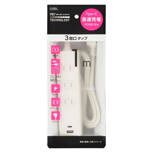 3口1mタップKPD23−W