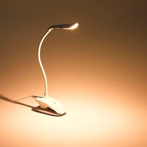 調光式フレキシブルクリップライトホワイト 電球色