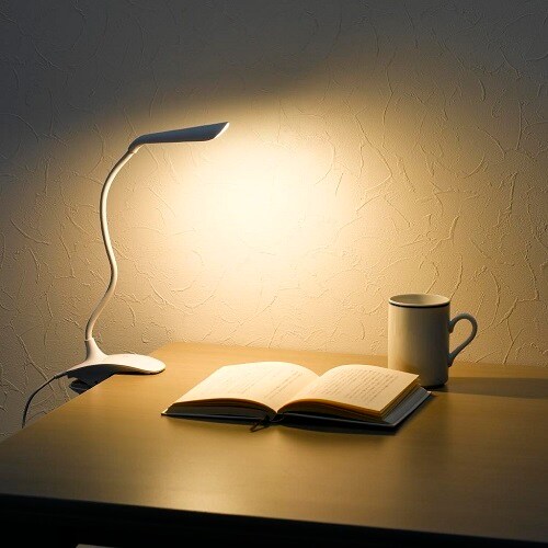 調光式フレキシブルクリップライトホワイト 電球色