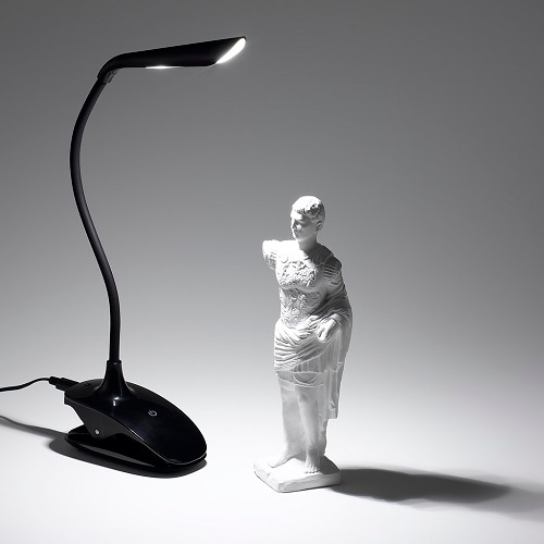 調光式フレキシブルクリップライトブラック