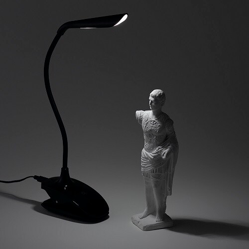 調光式フレキシブルクリップライトブラック